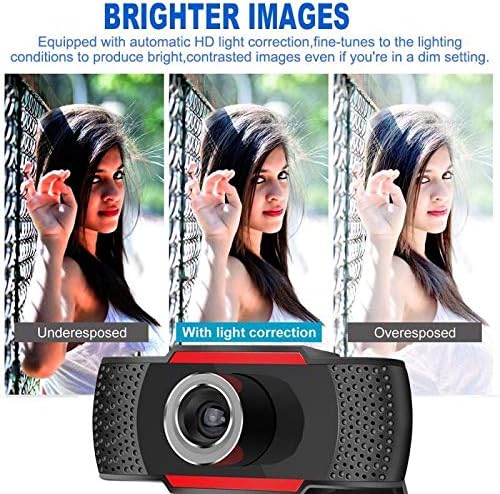 Computer Camera 1080P USB Camera Video Recording Web Camera with Microphone for PC Computer Webcam Rotatable 2.0 HD Webcam 1080P (Color : 720P)