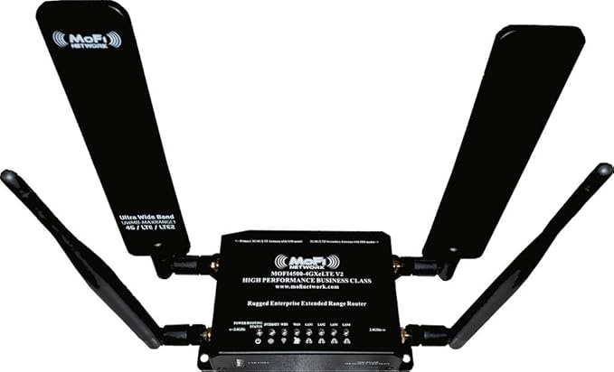 MOFI4500-4GxLTE-SIM7-V3 4G/LTE Router – Compatible with AT&ampT T-Mobile Verizon – Dual Antenna – Supports Band 245121314176671