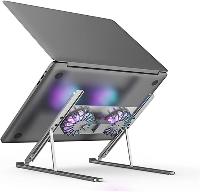 Laptop Ventilated Support Anodized Aluminum Alloy Cooling Bracket Cooling Fan