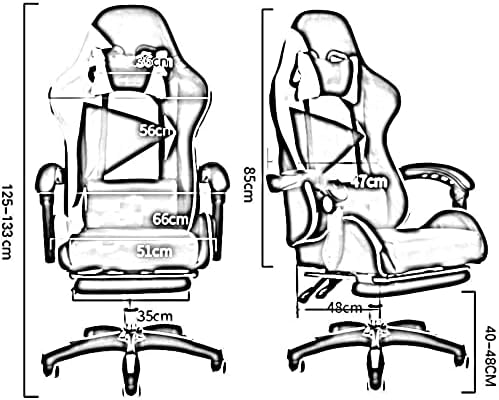 Office Chair E-Sports Chair Ergonomic Video Game Chair Reclining Office Chair Lift Swivel Chair Computer Chair Office Desk Chair (Color : Pink White) Needed