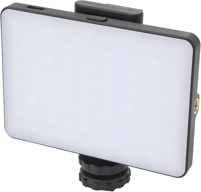 Webcam with 3 Color Temperature Stepless Dimming 3000K to 9900K Fill for Laptop Meeting LED Video with Type C Charging Video for Phone Tablet Computer