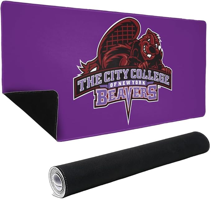 City College of New York Primary Logo Large Gaming Mouse Pad Desk Mat with Stitched Edges Non-Slip Base for Gamer Home and Office 31.5 x 15.7