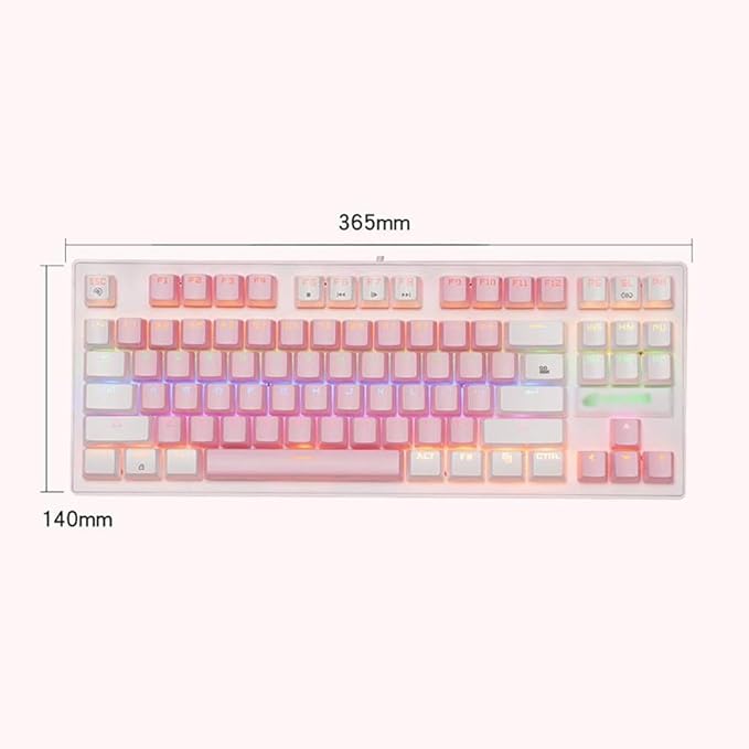 Laptop Keyboard Mechanical Keyboard Wired Gaming Keyboard LED Rainbow Gaming Backlit Mini Compact Gaming Keyboard Compatible with Windows PC/Computer Keyboard (Color : 2)