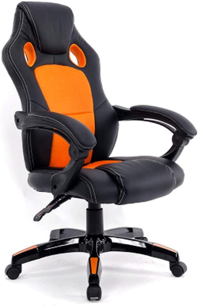 YYDS Chair Reclining Gaming Chair Executive Ergonomic Lifting Swivel Chair with Rotating Lifting Handrail Anchor Live Esports Chair Ergonomically (Color : Black Yellow Size : Aluminum Alloy feet)