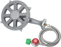 Cast Iron Propane Burner Head with Brass Fitting Orifice (SH16RH - DIY Burner &amp Regulator)