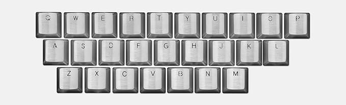KPREPUBLIC teamwolf Stainless Steel MX Keycap Silver Color Metal keycap for Mechanical Keyboard Gaming Key Alpha Light Through Back lit (TeamWolf Alpha Key x1)