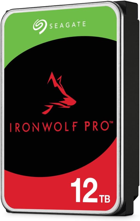 Seagate IronWolf Pro 12 TB NAS Internal Hard Drive HDD – 3.5 Inch SATA 6 Gb/s 7200 RPM 256 MB Cache for RAID Network Attached Storage Data Recovery Rescue Service (ST12000NE0007)