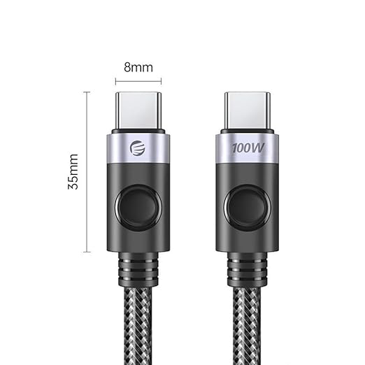 ORICO 40Gbps USB4 USB C to USB C Cable 6.56Ft Supports 100W Charging Single 8K@60Hz Compatible with MacBooks iPad Pro Thunderbolt 4/3 Hub Docking and More