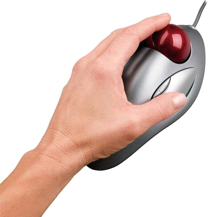 Logitech Trackman Marble Trackball Mouse - Wired USB Ergonomic Mouse for Computers with 4 Programmable Buttons