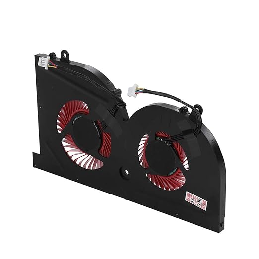 New Efficient Cooling Fan of The GS73VR Compatible Portable Computer for GS63VR GS73VR Series BS5005HSU2L1 4 Pins 73g Black+red Desemble