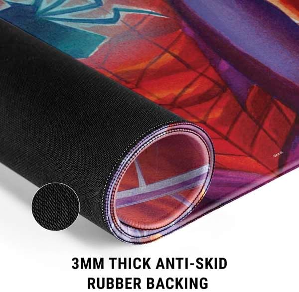 Skinit Extra Large Gaming Mouse Pad - Officially Licensed Web Slinger Design with Stitched Edges Waterproof Non-Slip Rubber Base Desk Mat for Keyboard &amp Mouse 35.75 x 15.4 inches