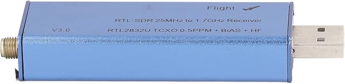 25-1760MHz Receiver Kit SDR Radio USB Dongle Receiver with Antenna and Socket for Scanner