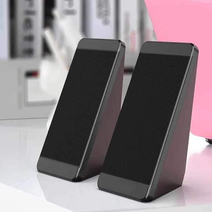 Wired Computer Speakers PC Elevation Angle Horns Volume Control for Desktop Bass Notebook Smartphone