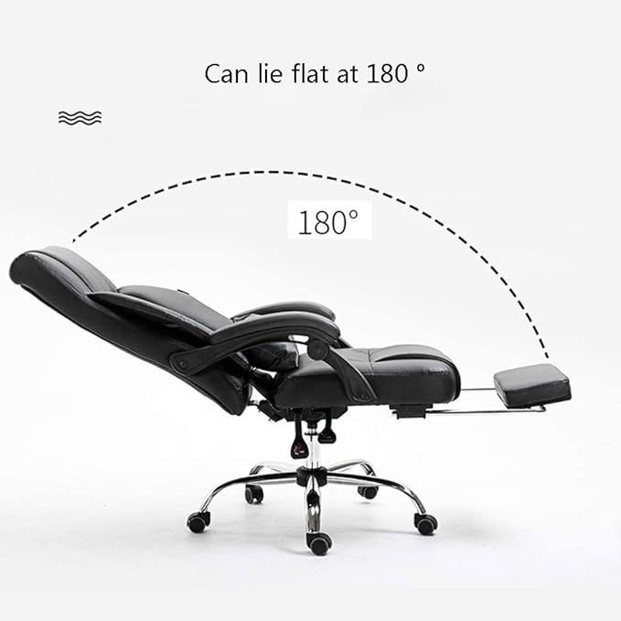 Office Chair Desk Chair Computer Chair Computer Chair Leather Desk Gaming Chair with Footrest Ergonomic Swivel Computer Desk Chair Height Adjustable Executive Office Chair Linkage Handrail with Movab