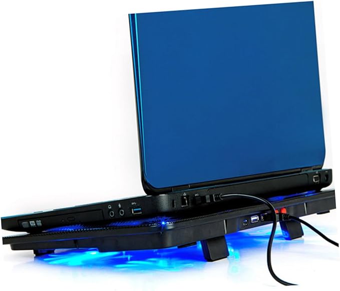 Laptop Cooling Pad with Quiet Fans Black Notebook Radiator Cooler for Gaming and Office Use USB Powered Cooler Pad Compatible with Laptops