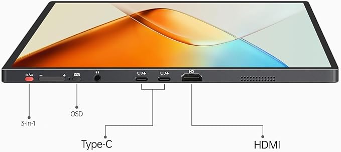 Second Screen Portable Display 16-inch 3K Ten-Point Touch Game Console Extended Sub-Screen 60 Hz Refresh Rate Gaming