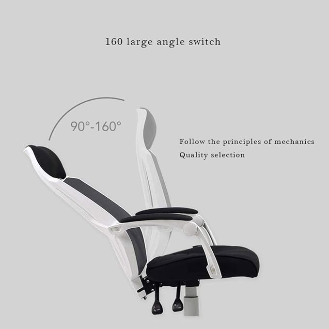 Office Chair Gaming Chair Computer Chair Reclining Office Desk Chair Adjustable High Back Ergonomic Computer Mesh Recliner Home Office Chairs with Footrest and Lumbar Support (Color :