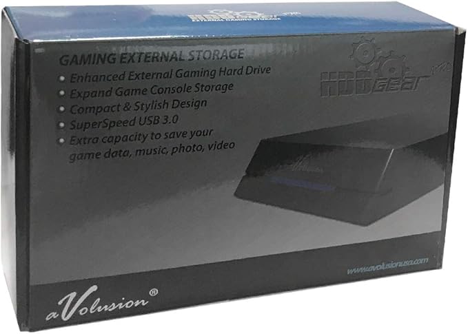 Avolusion HDDGear Pro 3TB (3000GB) 7200RPM 64MB Cache USB 3.0 External Gaming Hard Drive (Designed for PS4 Pro Slim Original) - 2 Year Warranty (Renewed)