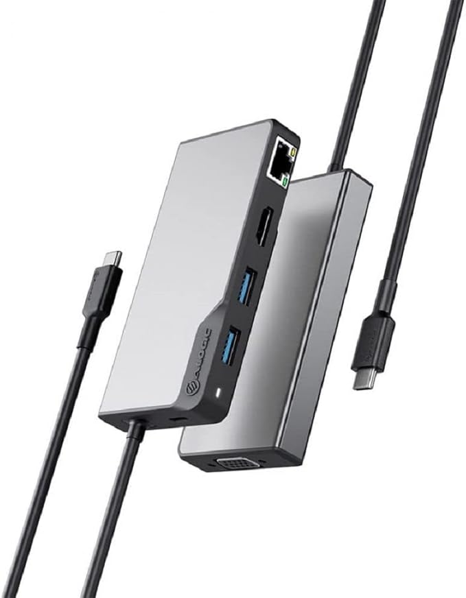 ALOGIC USB-C Fusion MAX 6-in-1 Hub V2-2 x USB-A (5G) 1 x USB-C (5G &amp 100W PD) HDMI (4K@60Hz) VGA and RJ45 Gigabit Ethernet