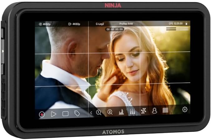 Atomos Ninja TX GO with Super-Bright 1500nit 5-Inch Touchscreen Display with Creator Kit for 5-inch Monitors (2 Items)