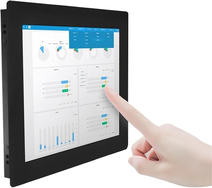 1pc 10 12 15 17 Inch Buckle Embedded Industrial Monitor Resistive Touch Screen with HDMI Touch USB Interface Display 1024 * 768(12.1 inch HDMI USB)