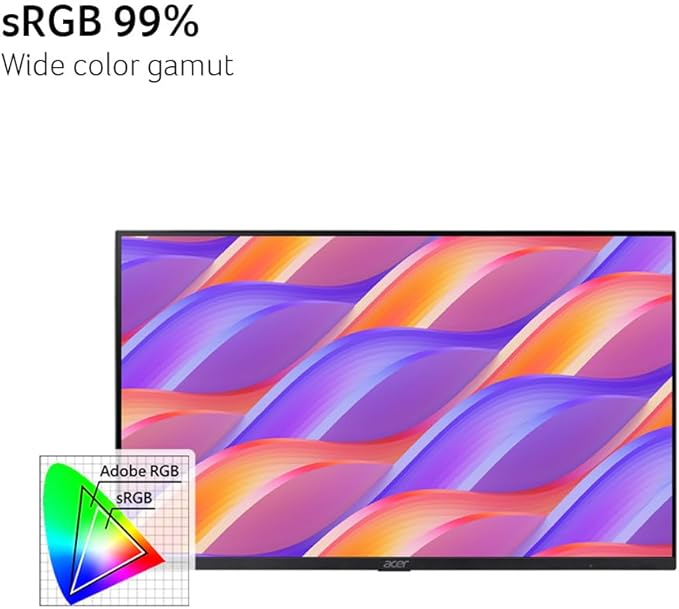 acer 27 Inch 4k IPS Monitor for Home Office &amp Creators | 99% sRGB Color Accuracy | 90w USB-C Port Charges and Connects | Adjustable Height Tilt Swivel Pivot | USB-C DP &amp HDMI | CB272K