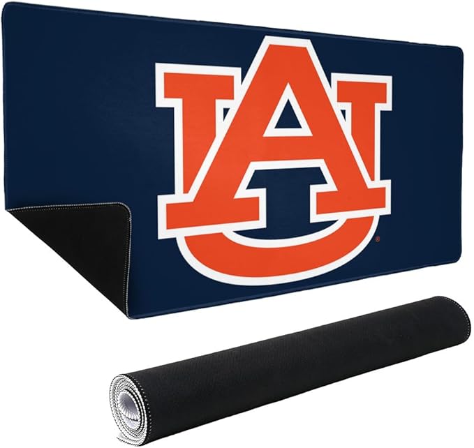 Auburn University Tigers Primary Logo Large Gaming Mouse Pad Desk Mat with Stitched Edges Non-Slip Base for Gamer Home and Office 31.5 x 15.7