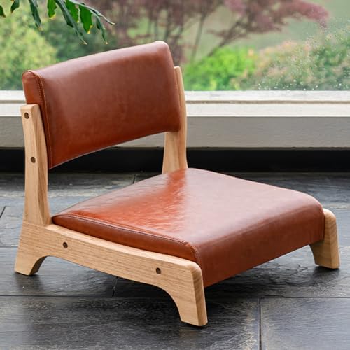 BTZHY Floor Chair Tatami Chair Japanese Style Upholstered Floor Chair Lazy Sofa Accent Meditation Floor Seat for Bay Window Living Room Bedroom