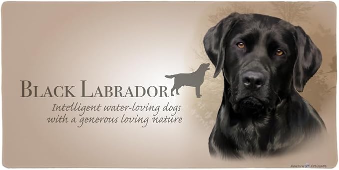 Black Lab Labrador Dog Breed Large Gaming Mouse Pad Desk Mat with Stitched Edges Non-Slip Base for Gamer Home and Office