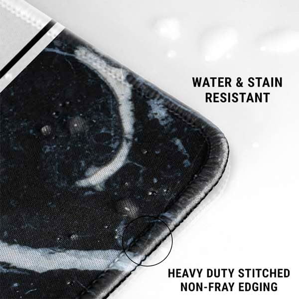 Skinit Medium Gaming Mouse Pad - Officially Licensed LA Clippers Marble Design with Stitched Edges Waterproof Non-Slip Rubber Base Desk Mat for Keyboard &amp Mouse 17.7 x 15.75 inches