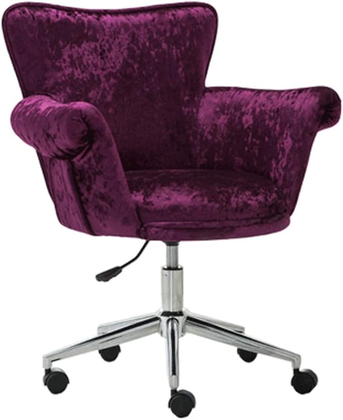 YYDS Chair Study Gaming Chair with Fixed Armrest Computer Chair for Bedroom and Living Room Rotatable Lift Office Esports Chair Ergonomically (Color : Dark Purple)