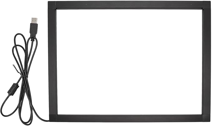 Bewinner Infrared Touch Frame Interactive IR Touch Overlay Panel for Education Digital Signage with USB InterfaceAluminum Alloy Touch Screen Overlay (27 inch)
