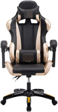 YYDS Chair Gaming Chair Office Chair Esport Gaming Bureau Chaise Recliner Armrest Armchair Pillow Footrest Ergonomics Furniture Ergonomically (Color : Black Gold Size : Without footrest)