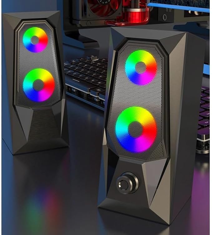 Luminous RGB Desktop Computer Audio Mini Laptop Speaker Multimedia Speakers