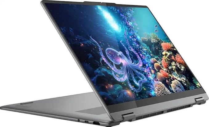 Lenovo Yoga 7i 2-in-1 Copilot+ PC 16 2K Touchscreen Laptop Intel Core Ultra 5 226V 16GB LPDDR5X RAM 512GB SSD Backlit KB Wi-Fi7 Webcam Fingerprint Windows 11 Luna Grey w/USB Hub W/GaLiMu