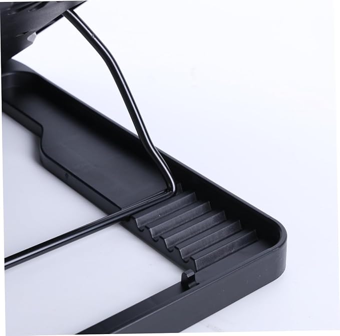 Laptop Cooling Pad with 5 Fans USB Powered Anti-Skid Cooler Stand for Gaming and Work Laptops Adjustable Multi-Angle Heatsink Base in Black for Enhanced Heat Dissipation