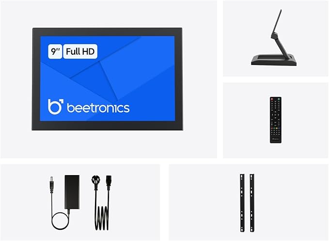 Beetronics 9-Inch Full HD IPS Monitor - Professional Industrial-Grade Display | HDMI VGA BNC RCA Inputs | Durable Metal Housing Matte Screen 24/7 Continuous Operation Wide Viewing Angle - 9HD7M