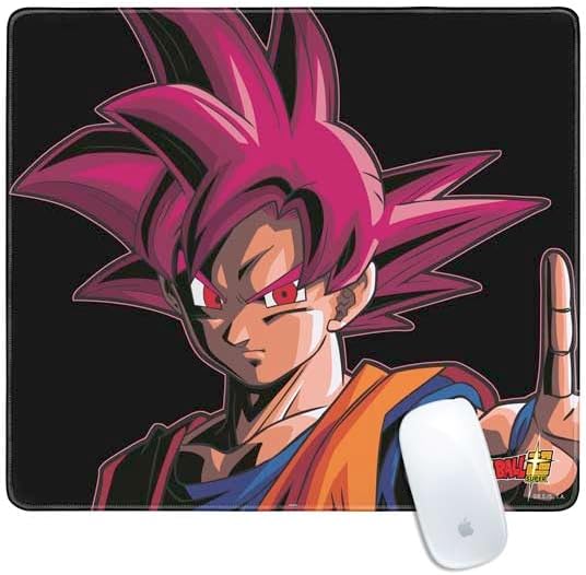 Skinit Medium Gaming Mouse Pad - Officially Licensed Goku Portrait Super Sayan 4 Design with Stitched Edges Waterproof Non-Slip Rubber Base Desk Mat for Keyboard &amp Mouse 17.7 x 15.75 inches