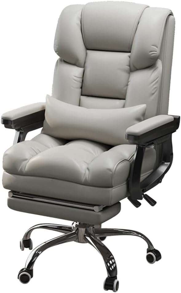 Gaming chair  Computer Chairs for Adults Gaming Chair Ergonomic Office Desk Chair Accent Chairs High Back Chair Lift Chair Student Chair Metal Armchair for Bedroom Living Room ( Color : Gray With F