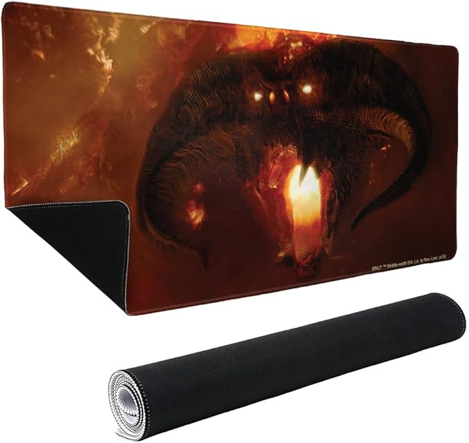 The Lord of The Rings Balrog Character Large Gaming Mouse Pad Desk Mat with Stitched Edges Non-Slip Base for Gamer Home and Office 31.5 x 15.7