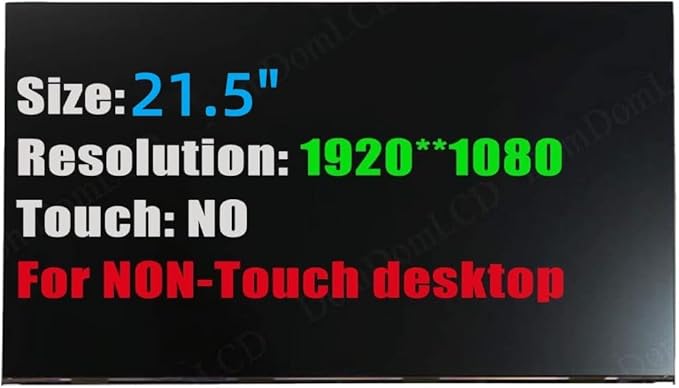 for TPC-Q066-22 TPC-Q067-22 All-in-One PC Compatible LED LCD Screen Display Replacement 21.5 FHD 1080P IPS (Non-Touch Version Desktop)
