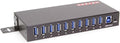 Gearmo 10-Port USB Type-A Hub with 5 Gbps Data Surge Protection &amp Mounting Options