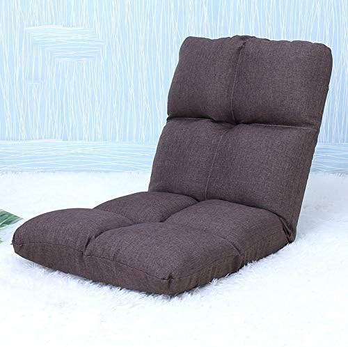 Floor Chair Floor Chair Folding Bed Chair Removable and Washable Single Lounger Sofa 5-Speed Adjustment Floor Sofa for Balcony Bay Window (Color : Dark Blue)