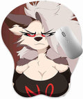 3D Mouse Pad Oppai Mousepad with Soft Gel Wrist Rest Anime Manga Gaming Boob pad Anti-Slip Mouse Mat （loonaa）