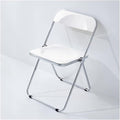 Adjustable Office Computer Chair with Armrest Dining Chairs Kitchen Folding Backrest Home Chair Transparent Furniture(White)