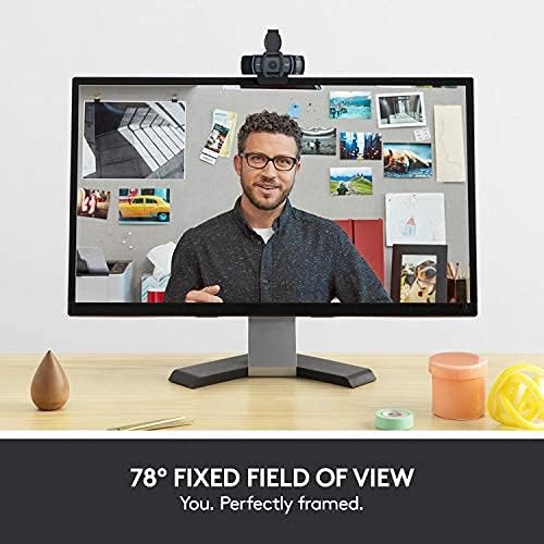 Logitech C920e HD 1080p Webcam + Litra Glow Premium LED Streaming Light - Zoom and Microsoft Teams Compatible Webcam with Adjustable Desktop Mounting