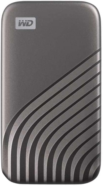 Western Digital 500GB My Passport SSD Portable External Solid State Drive Gray Sturdy and Blazing Fast Password Protection with Hardware Encryption - WDBAGF5000AGY-WESN