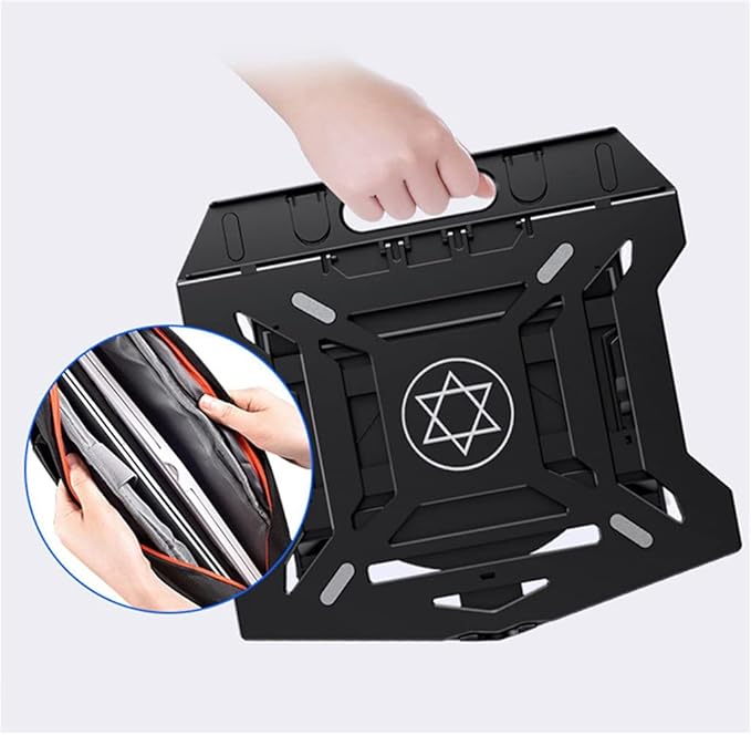 Portable Cooling Base Gaming Cooling Pad Stand Cooler Six Fans Two USB Adjustable Laptop Stand (Color : A Size : 28 * 27 * 1.5cm)