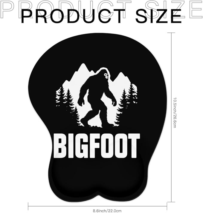 Mousepad Bigfoot Mountain Ergonomic Wrist Support Non-Slip Base Mouse Mat with Wrist Rest Computer Mousemat for Desk Work Accessories Pad