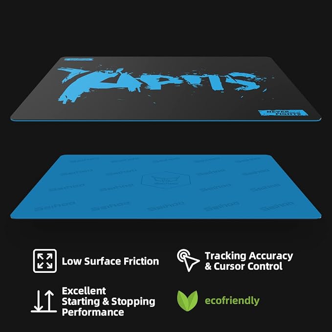Hard Mouse Pad 3 Layers Mouse Pad with Resin Surface Premium Dual-Side Waterproof Sweatproof Fast and Accurate Control Hard Mousepad for Gaming Office and Home 14.17'' x 11.02''-Black